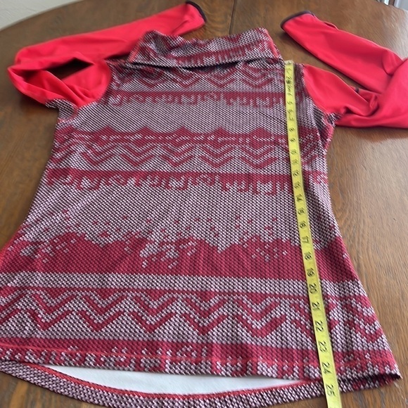 Nike Pro dry fit turtleneck long sleeves solid red sleeves red pattern size L - Picture 8 of 12